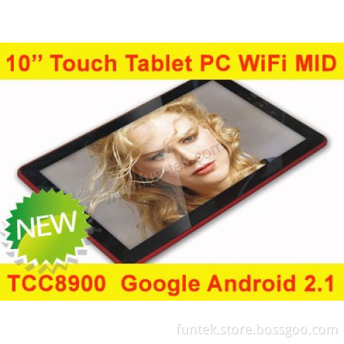 New 10 inch Android2.1 Tablet PC Telechips Tcc8900 256MB 4GB